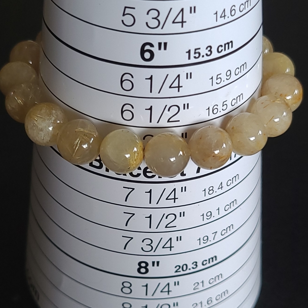 Handcrafted Golden Rutile Quartz Bracelet - Picture 3 of 6
